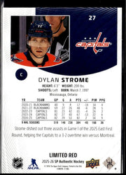 2025-26 Upper Deck SP Authentic Hockey Limited Red #27 Dylan Strome (2)