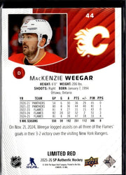 2025-26 Upper Deck SP Authentic Hockey Limited Red #44 MacKenzie Weegar (2)
