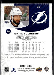 2025-26 Upper Deck SP Authentic Hockey Limited Red #35 Nikita Kucherov (2)