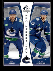 2025-26 UD SP Authentic Hockey Collaborations Jake DeBrusk / Elias Pettersson