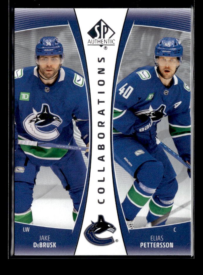2025-26 UD SP Authentic Hockey Collaborations Jake DeBrusk / Elias Pettersson