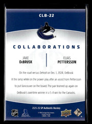 2025-26 UD SP Authentic Hockey Collaborations Jake DeBrusk / Elias Pettersson (2)