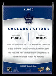 2025-26 UD SP Authentic Hockey Collaborations William Nylander / Auston Matthews (2)