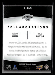 2025-26 UD SP Authentic Hockey Collaborations #CLB-9 Adrian Kempe / Anze Kopitar (2)