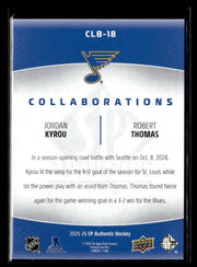 2025-26 UD SP Authentic Hockey Collaborations Jordan Kyrou / Robert Thomas (2)