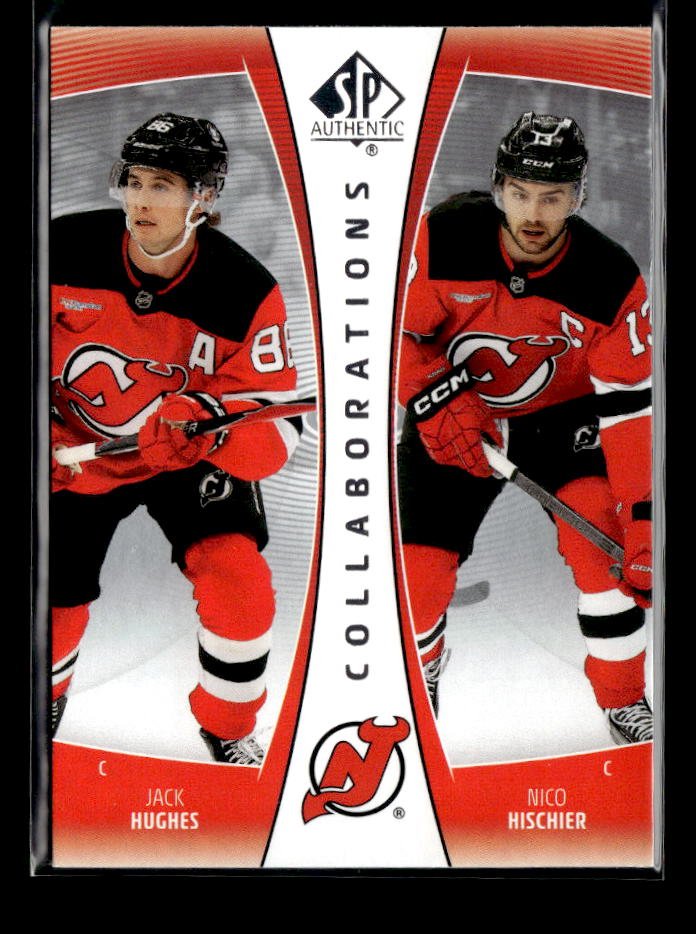 2025-26 UD SP Authentic Hockey Collaborations CLB-13 Jack Hughes / Nico Hischier