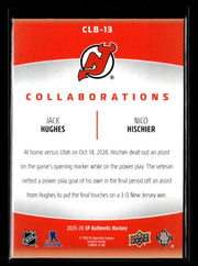 2025-26 UD SP Authentic Hockey Collaborations CLB-13 Jack Hughes / Nico Hischier (2)