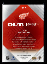 2025-26 Upper Deck SP Authentic Hockey Outliers #O-7 Lucas Raymond (2)