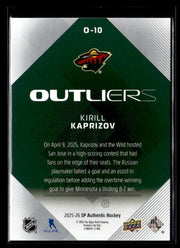 2025-26 SP Authentic SP Authentic Hockey Outliers #O-10 Kirill Kaprizov (2)