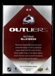 2025-26 Upper Deck SP Authentic Hockey Outliers Colorado #O-5 Nathan MacKinnon (2)