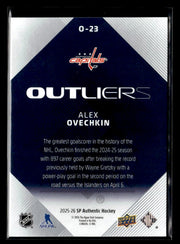 2025-26 Upper Deck SP Authentic Hockey Outliers #O-23 Alex Ovechkin (2)