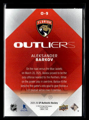 2025-26 Upper Deck SP Authentic Hockey Outliers #O-9 Aleksander Barkov (2)
