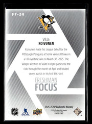2025-26 Upper Deck SP Authentic Hockey Freshman Focus Rookie Ville Koivunen (2)