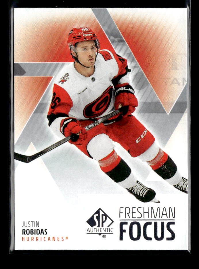 2025-26 Upper Deck SP Authentic Hockey Freshman Focus Rookie Justin Robidas