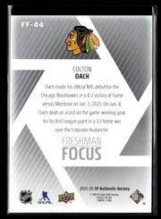 2025-26 Upper Deck SP Authentic Hockey Freshman Focus Rookie #FF-44 Colton Dach (2)