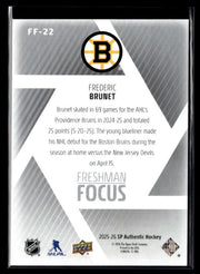2025-26 Upper Deck SP Authentic Hockey Freshman Focus Rookie Frederic Brunet (2)