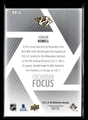 2025-26 Upper Deck SP Authentic Hockey Freshman Focus Rookie #FF-1 Joakim Kemell (2)