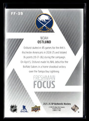 2025-26 Upper Deck SP Authentic Hockey Freshman Focus Rookie #FF-39 Noah Ostlund (2)