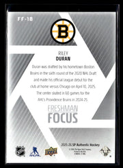 2025-26 Upper Deck SP Authentic Hockey Freshman Focus Rookie #FF-18 Riley Duran (2)