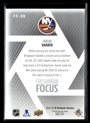 2025-26 Upper Deck SP Authentic Hockey Freshman Focus Rookie #FF-30 Jakub Skarek (2)