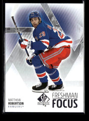 2025-26 Upper Deck SP Authentic Hockey Freshman Focus Rookie Matthew Robertson