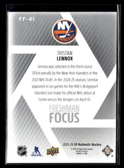 2025-26 SP Authentic Hockey Freshman Focus Rookie #FF-41 Tristan Lennox (2)