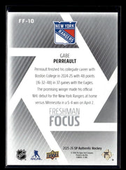 2025-26 Upper Deck SP Authentic Hockey Freshman Focus Rookie Gabe Perreault (2)