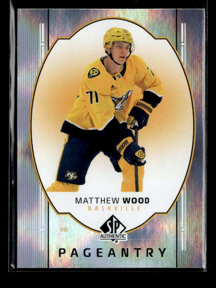 2025-26 Upper Deck SP Authentic Hockey Pageantry Rookie #P-11 Matthew Wood RC