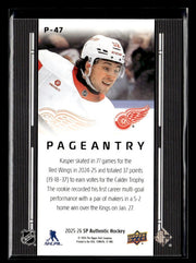2025-26 Upper Deck SP Authentic Hockey Pageantry Rookie #P-47 Marco Kasper RC (2)