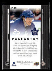 2025-26 Upper Deck SP Authentic Hockey Pageantry #P-35 Matthew Knies (2)