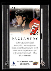 2025-26 Upper Deck SP Authentic Hockey Pageantry #P-5 Dawson Mercer (2)