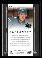 2025-26 Upper Deck SP Authentic Hockey Pageantry #P-57 Luca Cagnoni (2)