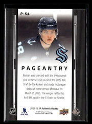 2025-26 Upper Deck SP Authentic Hockey Pageantry #P-54 Jani Nyman (2)