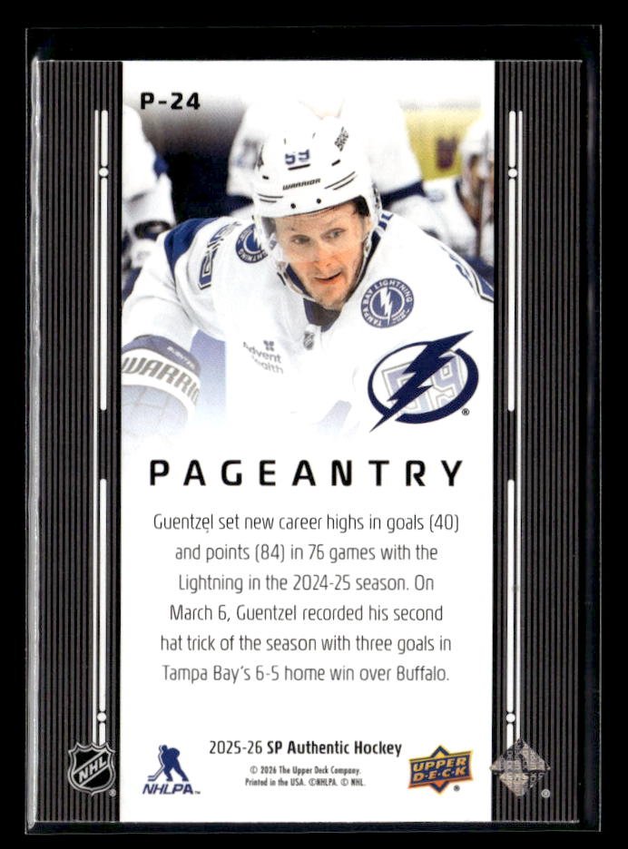 2025-26 Upper Deck SP Authentic Hockey Pageantry #P-24 Jake Guentzel (2)