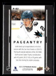 2025-26 Upper Deck SP Authentic Hockey Pageantry #P-62 Will Smith (2)