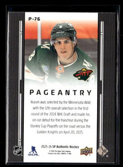 2025-26 SP Authentic Hockey Pageantry Rookie #P-76 Zeev Buium (2)
