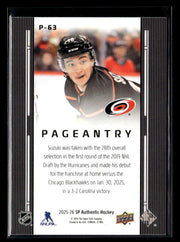 2025-26 Upper Deck SP Authentic Hockey Pageantry #P-63 Ryan Suzuki (2)