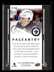2025-26 Upper Deck SP Authentic Hockey Pageantry #P-52 Cole Perfetti (2)