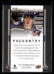 2025-26 Upper Deck SP Authentic Hockey Pageantry #P-12 Cole Sillinger (2)