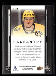 2025-26 Upper Deck SP Authentic Hockey Pageantry #P-18 Joakim Kemell (2)