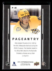 2025-26 Upper Deck SP Authentic Hockey Pageantry #P-41 Ryan Ufko (2)