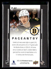 2025-26 Upper Deck SP Authentic Hockey Pageantry #P-42 Morgan Geekie (2)
