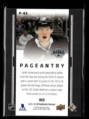 2025-26 Upper Deck SP Authentic Hockey Pageantry Red #P-65 Brandt Clarke (2)