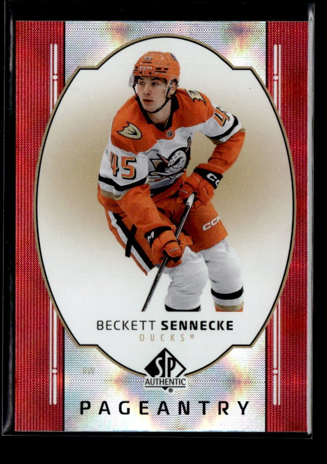 2025-26 Upper Deck SP Authentic Hockey Pageantry Red Rookie Beckett Sennecke
