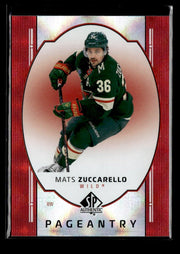 2025-26 Upper Deck SP Authentic Hockey Pageantry Red #P-72 Mats Zuccarello