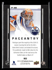 2025-26 Upper Deck SP Authentic Hockey Pageantry Red #P-48 Olivier Rodrigue (2)