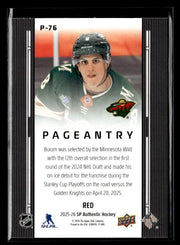 2025-26 Upper Deck SP Authentic Hockey Pageantry Red Rookie #P-76 Zeev Buium (2)
