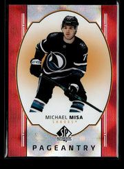 2025-26 Upper Deck SP Authentic Hockey Pageantry Red Rookie #P-10 Michael Misa