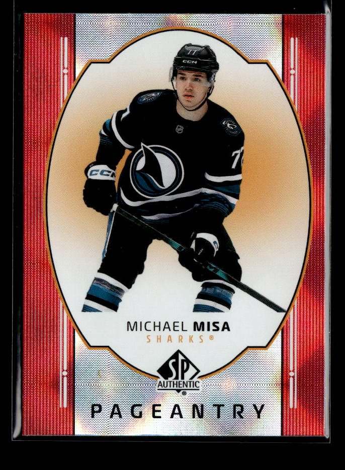 2025-26 Upper Deck SP Authentic Hockey Pageantry Red Rookie #P-10 Michael Misa