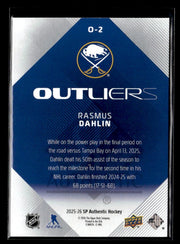 2025-26 Upper Deck SP Authentic Hockey Outliers #O-2 Rasmus Dahlin (2)